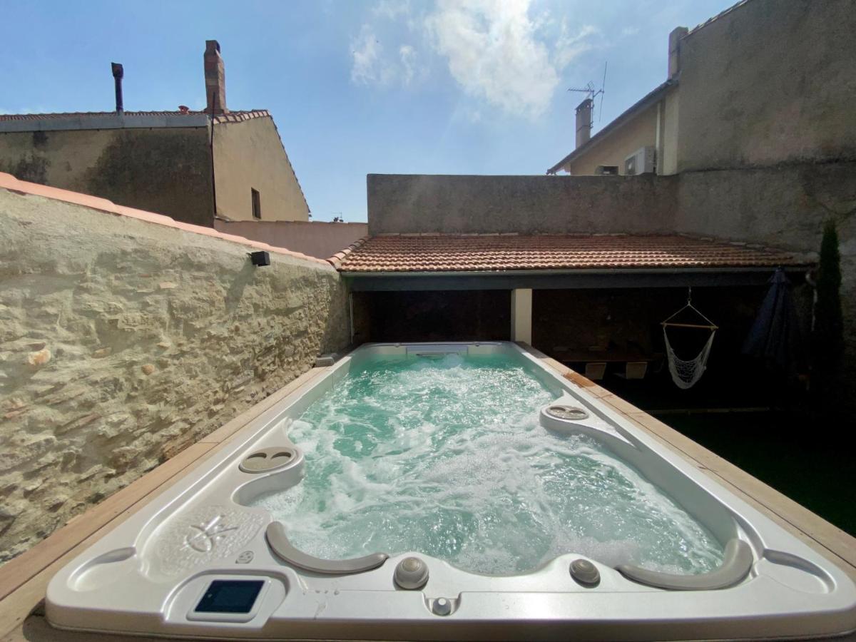 Les Bulles De Carca - Maison Avec Spa De Nage Carcassonne Bagian luar foto